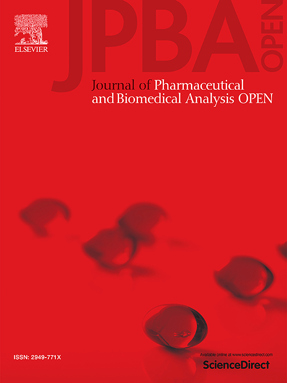 Go to journal home page - Journal of Pharmaceutical and Biomedical Analysis Open
